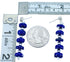 Sterling Silver And Lapis Bead Post Dangle Earrings DX116685